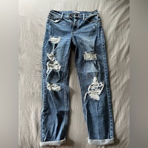 SO dark wash ripped jeans